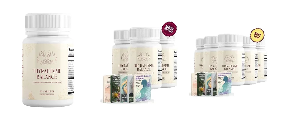 Thyrafemme Balance packages 2 bottle 3 bottle and 6 bottle official price options
