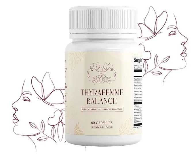 Thyrafemme Balance official thyroid support capsules bottle